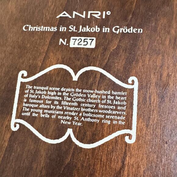 ANRI Christmas 1971 Wall Plaque • St. Jakob in Gröden • Alpine Village Art - Picture 3 of 5